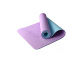 Коврик для йоги и фитнеса Star Fit FM-201, TPE, 183x61x0,6 см, фиолетовый пастель/синий пастель