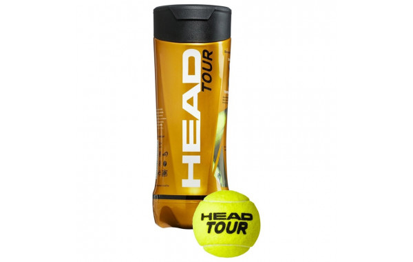 Мяч теннисный Head Tour 3B 570703, 3 шт желтый 600_380