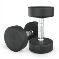 Гантель круглая обрезиненная 10 кг UnixFit PRO DBRND10PBKx2 2 шт