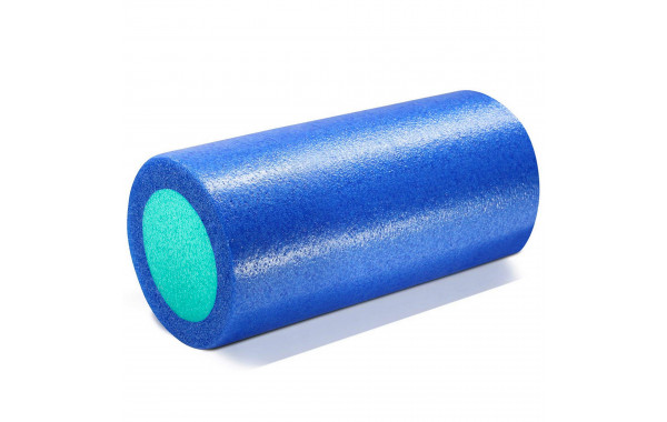 Ролик для йоги полнотелый 2-х цветный, 45х15x15см Sportex PEF45-B синий\зеленый 600_380