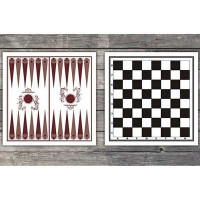 Доска картонная двухстороняя: шахматы, шашки, нарды
