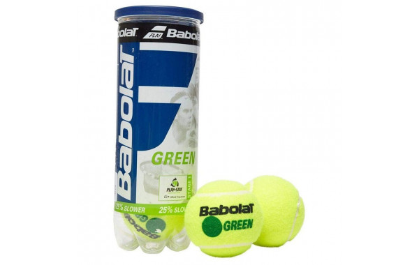 Мячи для большого тенниса Babolat Green 501066 3 шт желто-зеленый 600_380