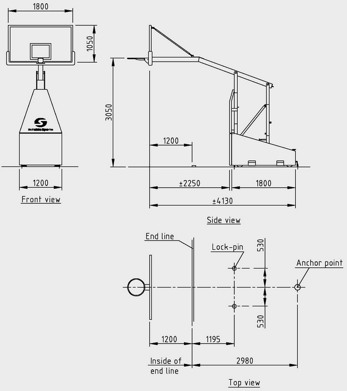 Ферма (стойка) баскетбольная SAM 225 Club Schelde Sports 910-1612030 (910-S6.S0830) 711_800