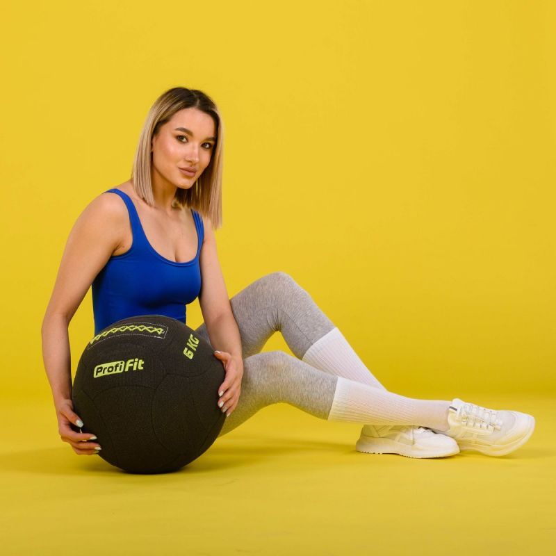 Медицинбол набивной кевларовый (Kevlar Wallball) Profi-Fit 6 кг 800_800