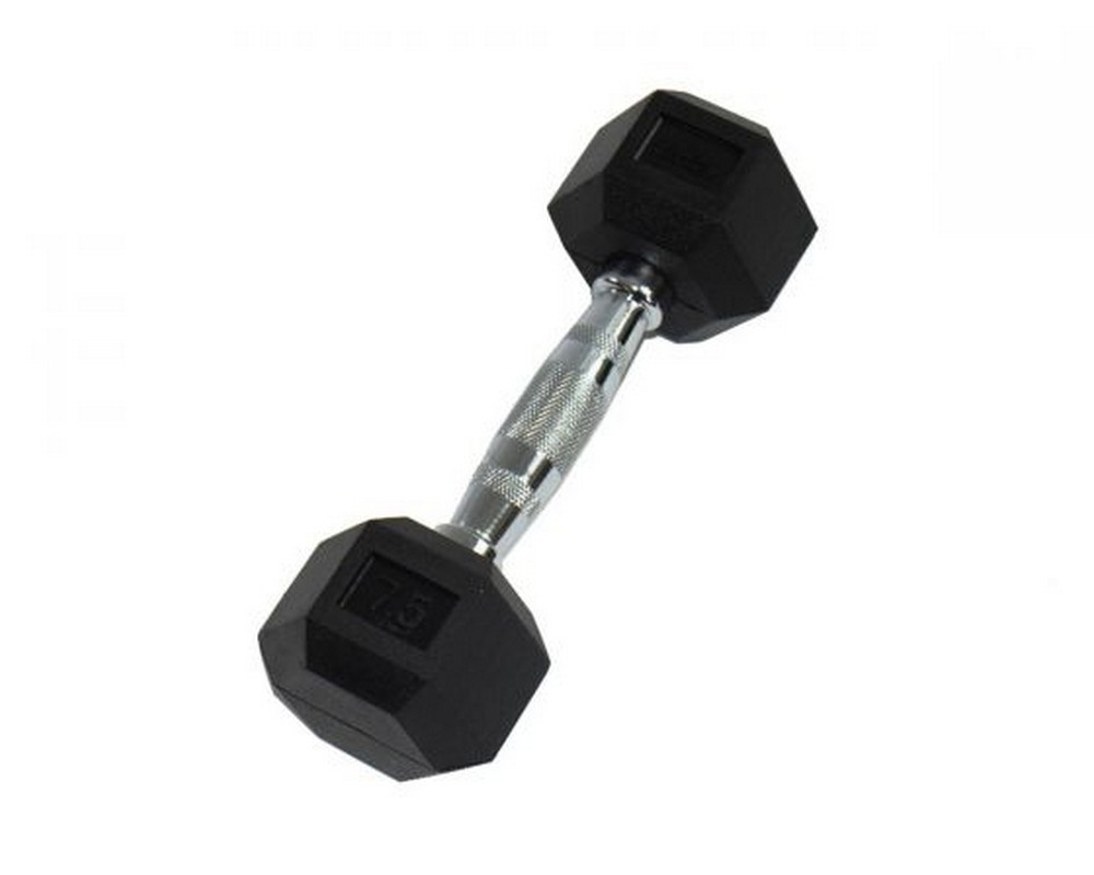 Гантель 2,5кг Perform Better Rubber Encased Hex Dumbbells 4137-2,5\BK-25-00 1000_800