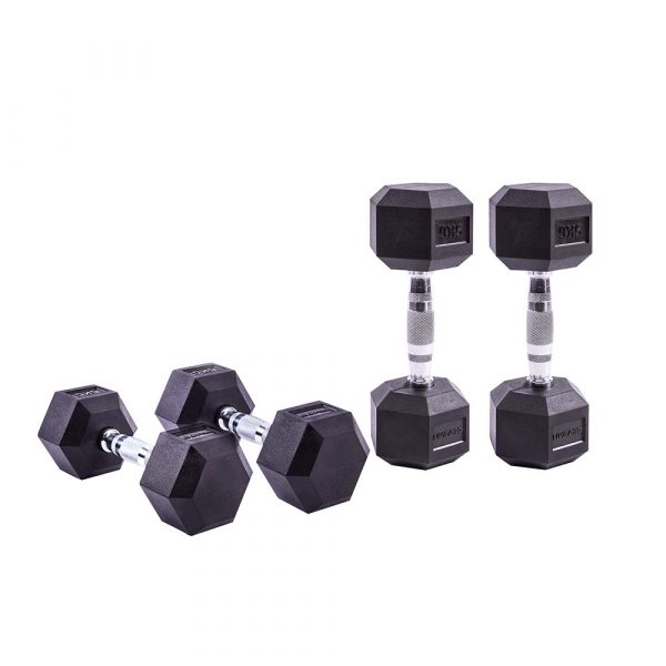 Гексагональные гантели 10кг Live Pro Hex Dumbbell LP8005-10, пара 600_600