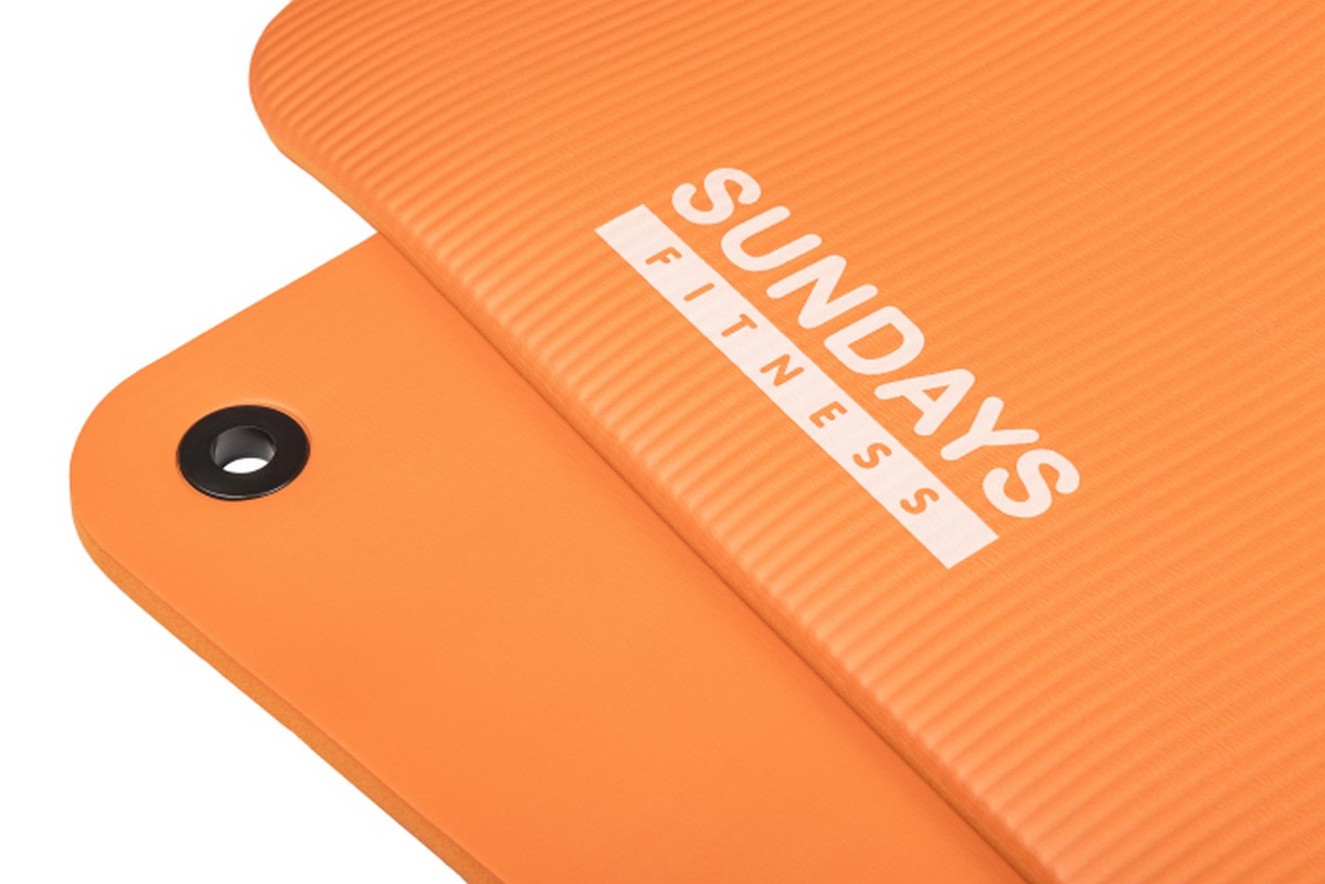 Коврик для йоги и фитнеса 180x60x1,5см Sundays Fitness IR97506 6062620 оранжевый 1200_801
