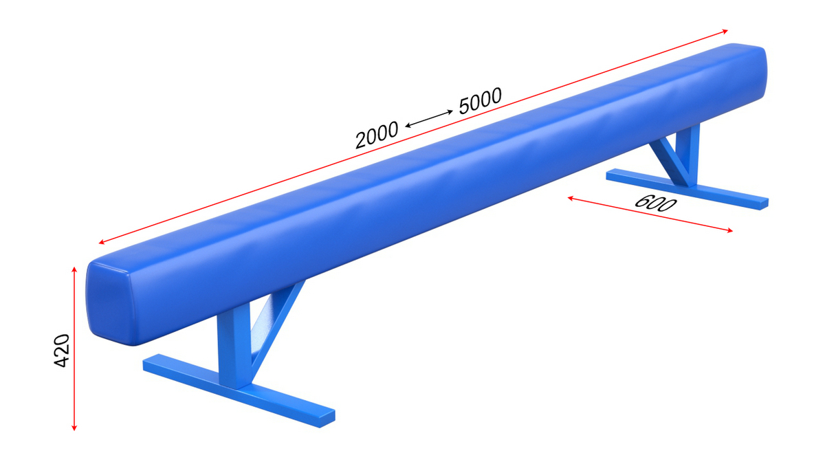 Бревно гимнастическое низкое мягкое L= 2 м Glav 04.10.07-2 1200_675