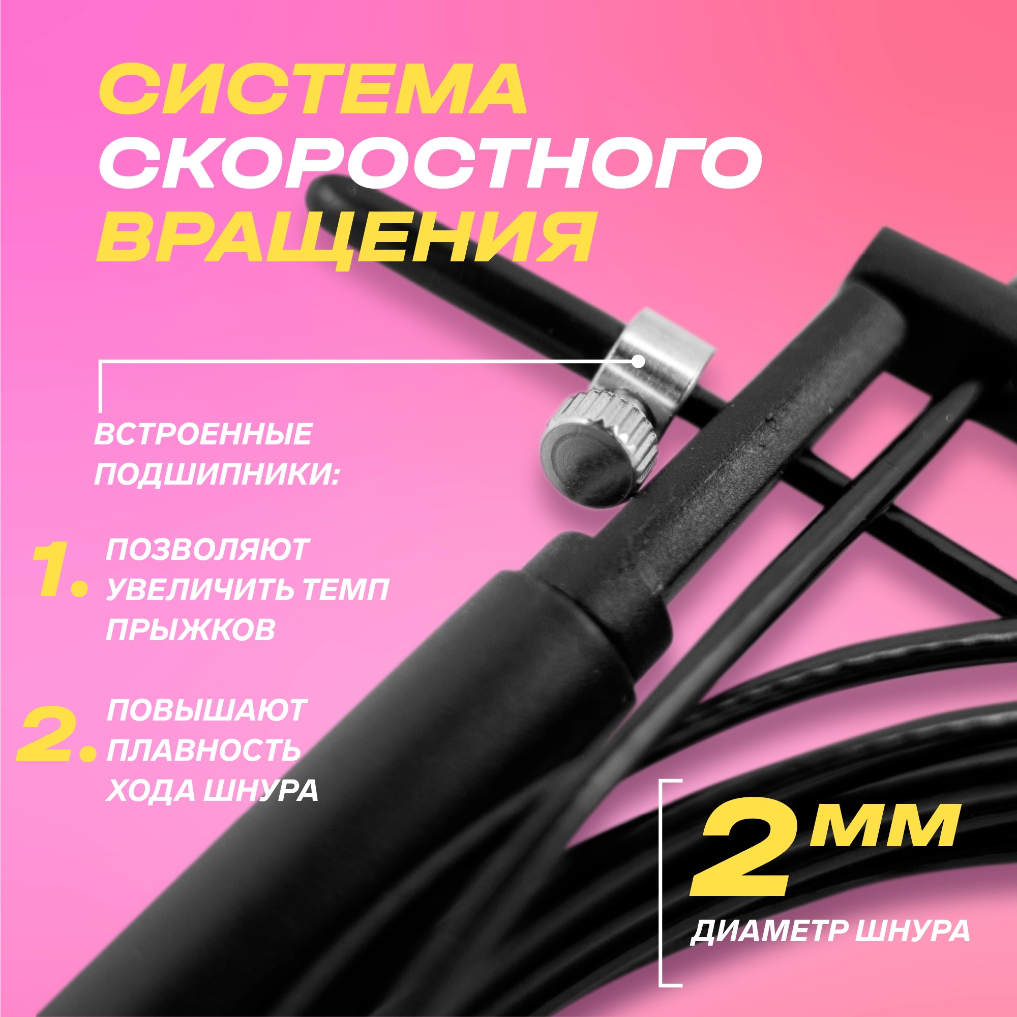 Скакалка скоростная 300 см PRCTZ SPEED JUMP ROPE PRO-SPEED PF2345 2000_2000