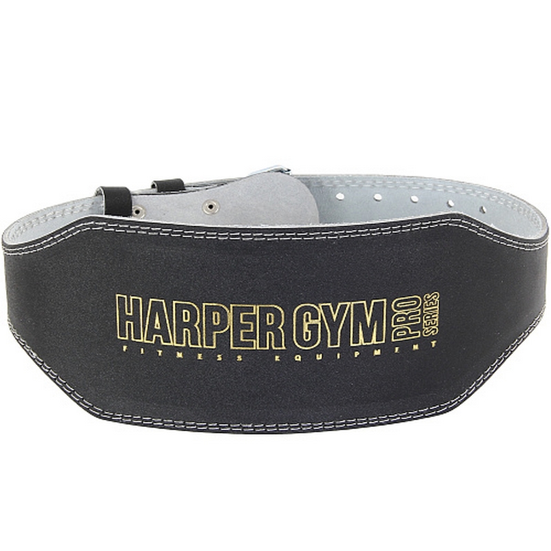 Пояс для тяжелой атлетики (широкий) Harper Gym Pro Series JE-2622 черный 800_800