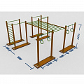 Комплекс турников со шведскими стенками, рукоходом и кольцами Hercules W-4.8 120_120