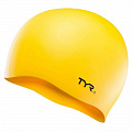 Шапочка для плавания TYR Wrinkle Free Silicone Cap LCS-720 желтый 120_120